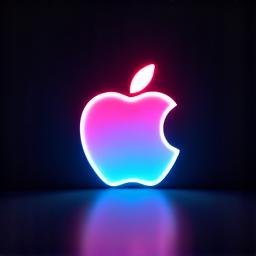Apple Music logo with a vibrant, glowing edge.