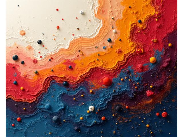 Abstract image representing a vibrant blend of musical genres, with intertwined elements of hip-hop, electronic, and world music symbols.