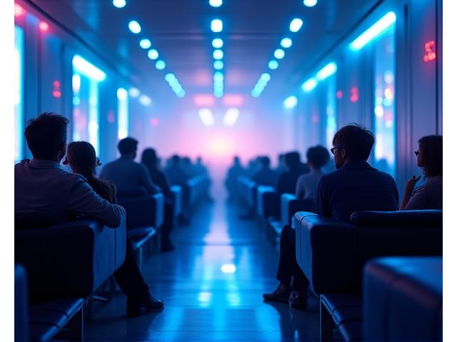 Attendees enjoying a luxurious VIP lounge area with exclusive amenities at an electronic music festival, with a distant stage visible.